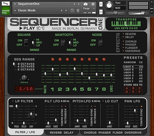 Sequencer One interface