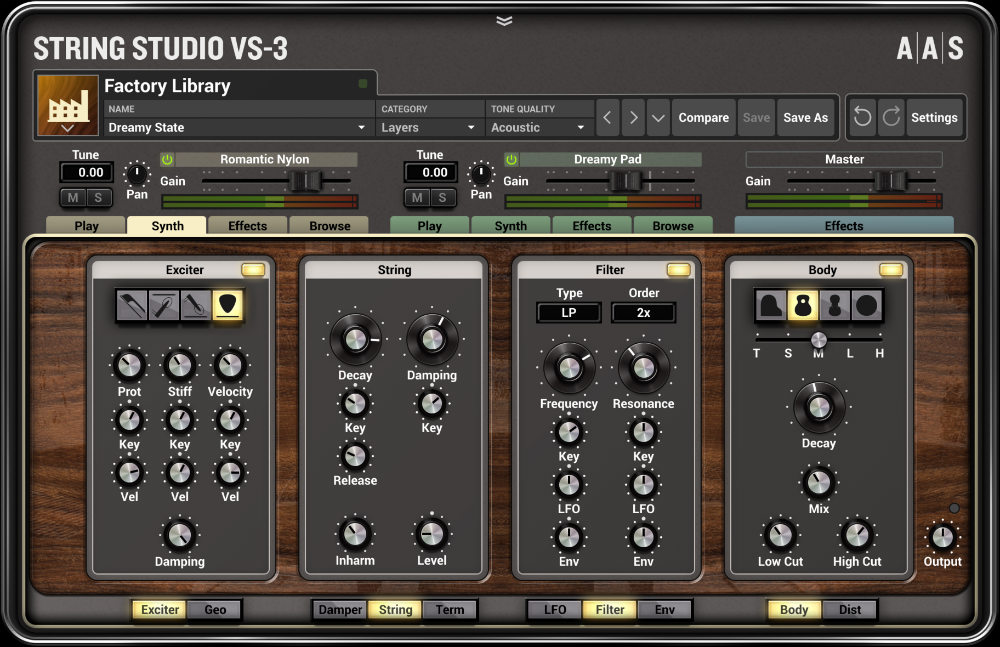 AAS String Studio VS-3 - User Interface (Synth)