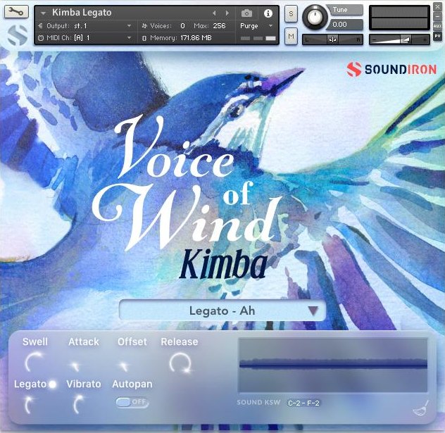Soundiron Voice of Wind: Kimba - User Interface (Legato)