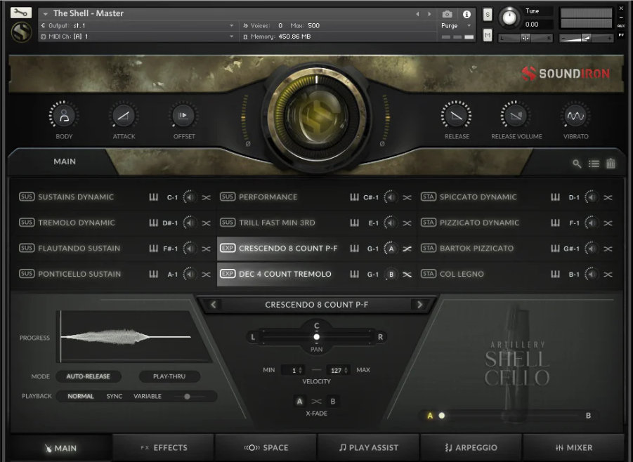 Artillery Shell Cello - UI 2
