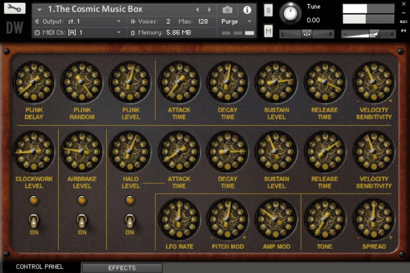 Loot Audio The Cosmic Music Box - User Interface