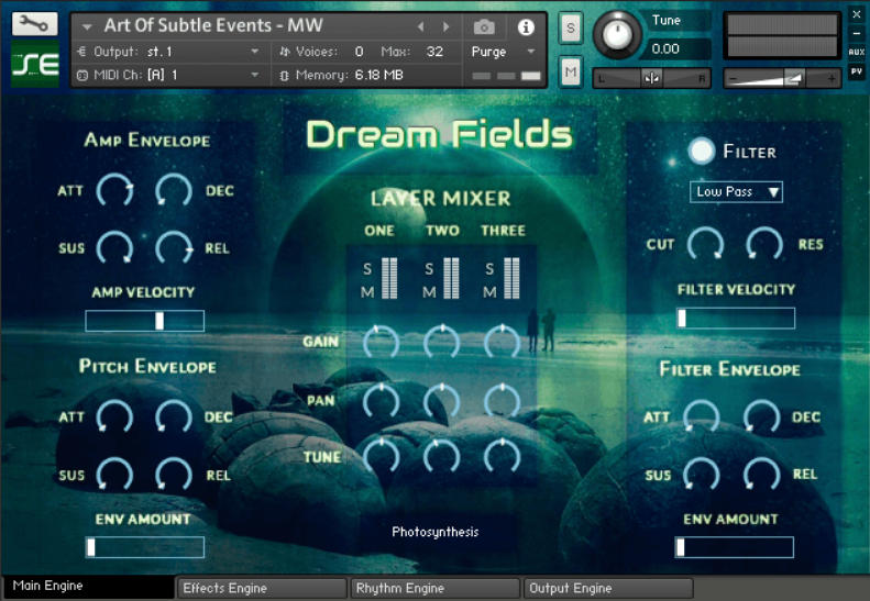 Loot Audio - Soundethers: Dream Fields Main GUI