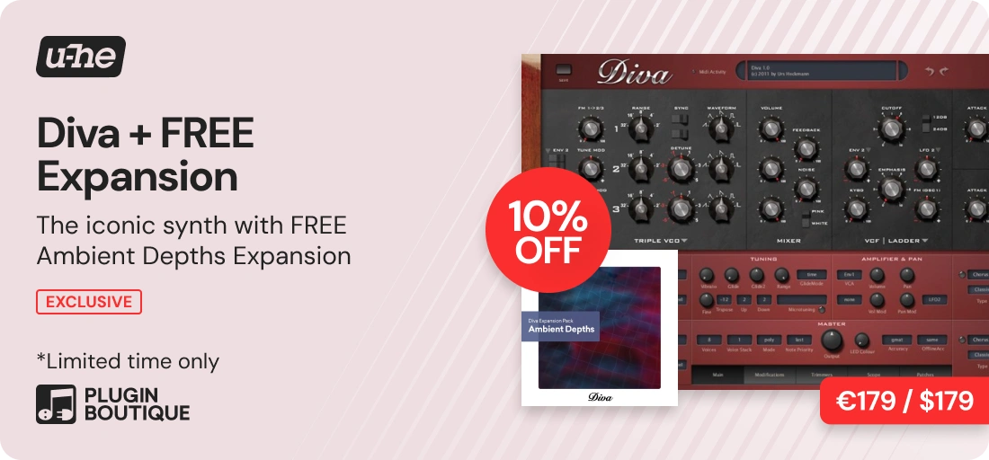 u-he Diva + FREE Expansion Pack Sale (Exclusive)