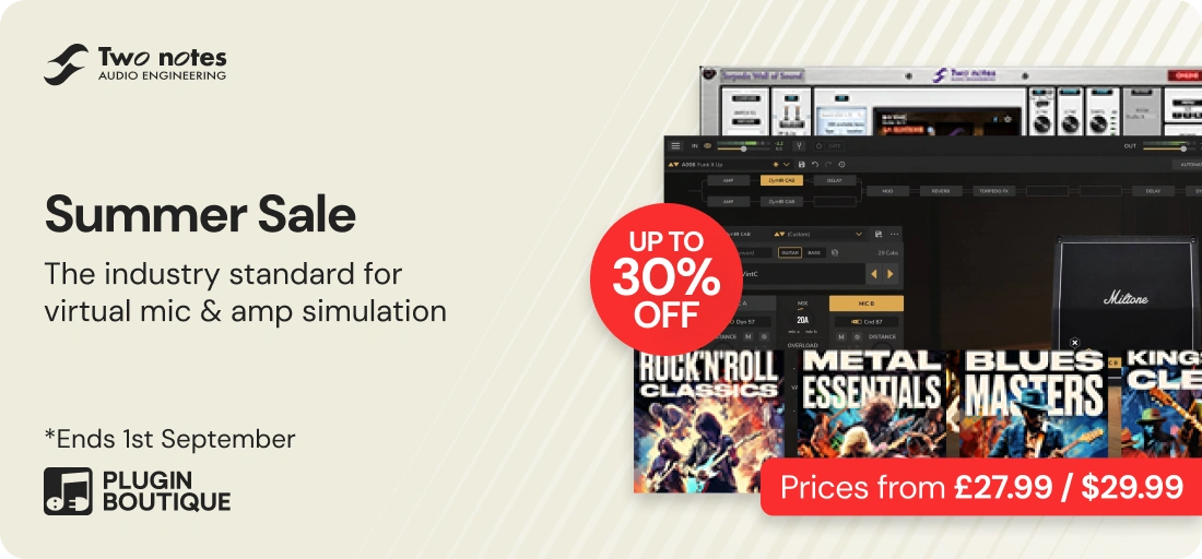 Two Notes Audio Engineering Summer Sale