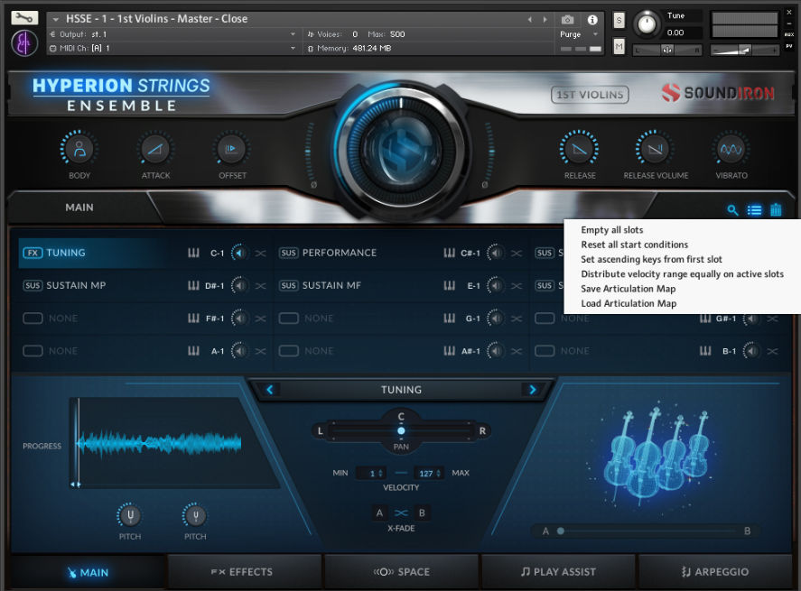 Hyperion Strings Ensemble - MenuOpt