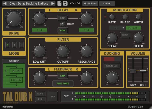 TAL-Dub-X interface