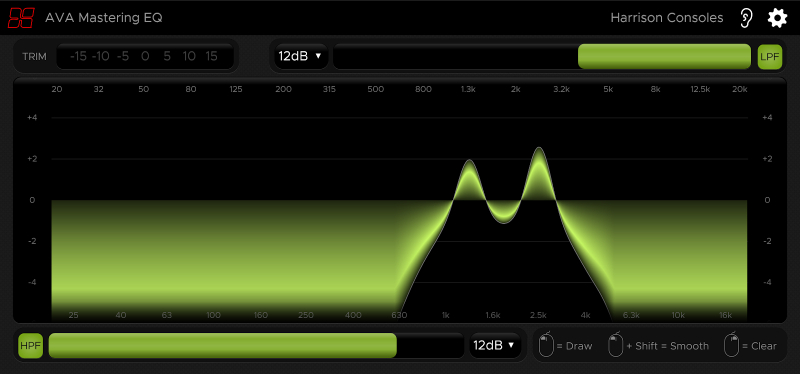 Harrison Mastering EQ - Filters View