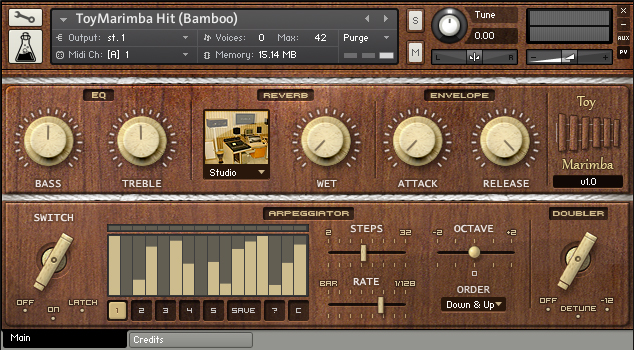 Toy Marimba User Interface