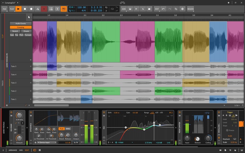 Bitwig Studio Producer 6 - Comping