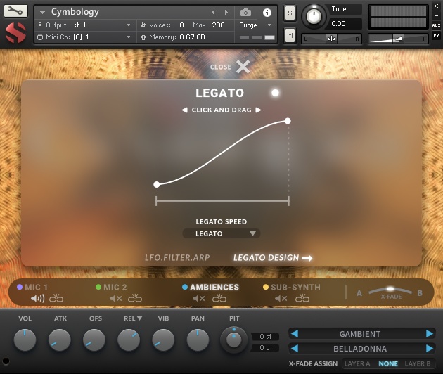Soundiron Cymbology - Legato View