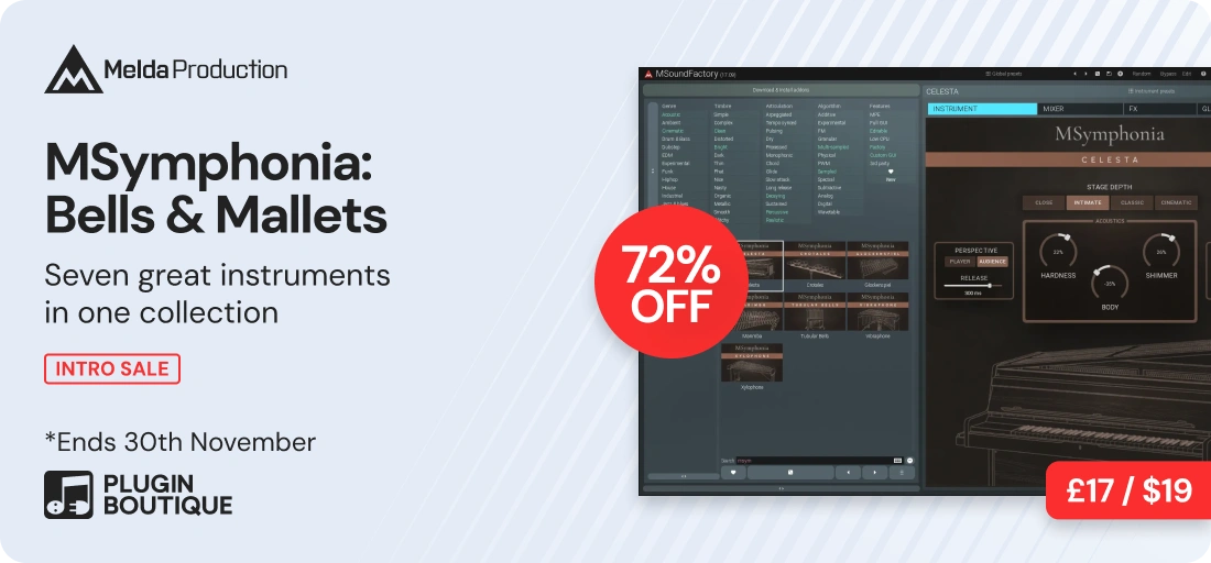 MeldaProduction MSymphonia Bells & Mallets Intro Sale