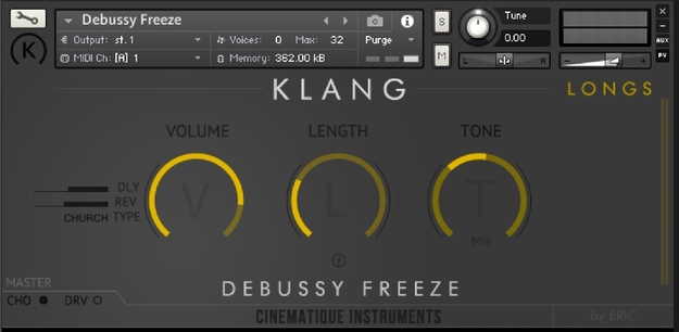 Debussy Freeze interface