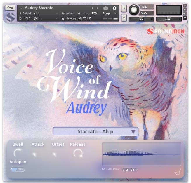 Soundiron Voice of Wind: Audrey - GUI 3