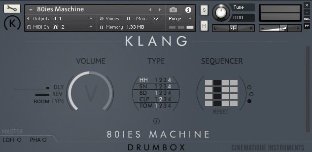 KLANG DRUMBOX: 80ies Machine