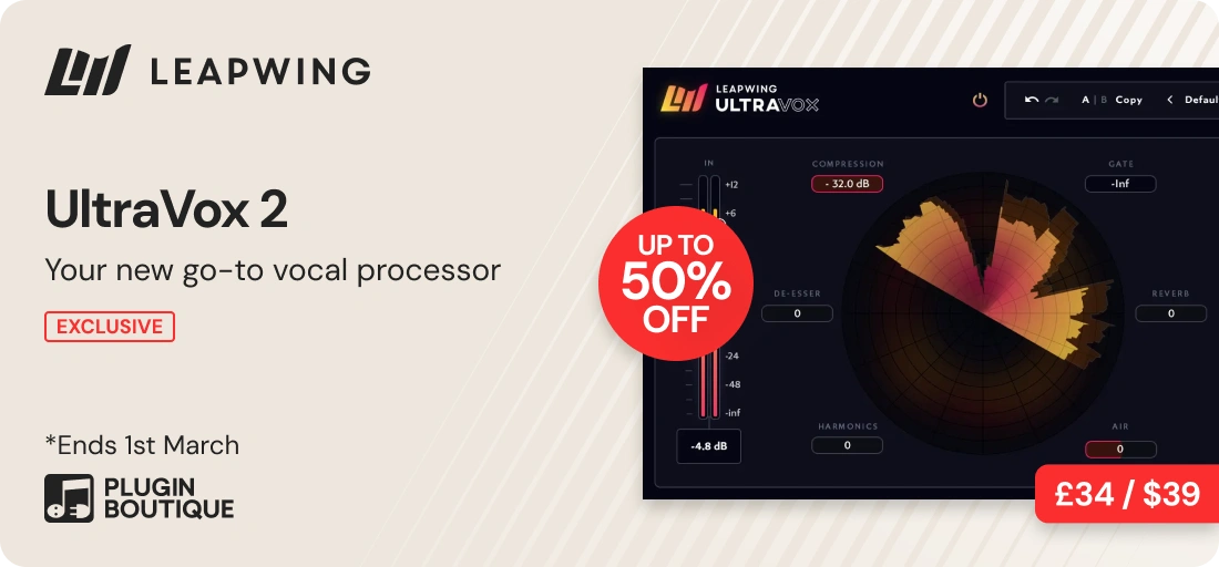 Leapwing Audio UltraVox 2 x Plugin Boutique 14th Anniversary Sale (Exclusive)