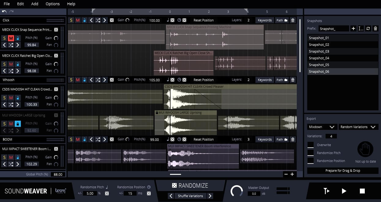 Boom SoundWeaver - GUI
