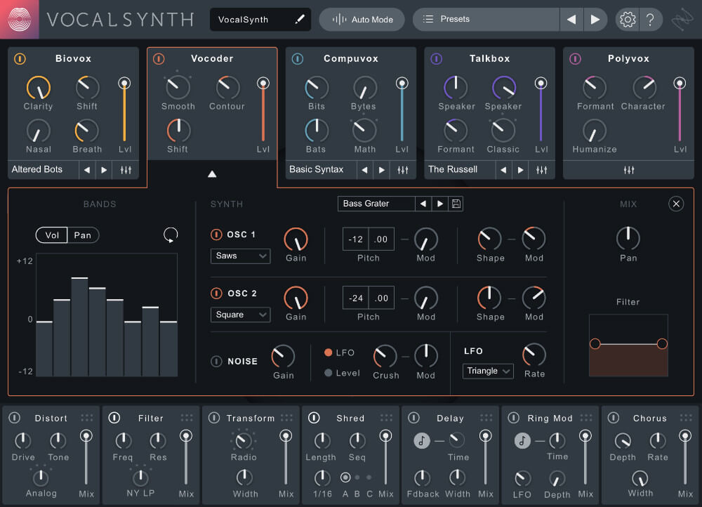 VocalSynth 2 - Vocoder UI