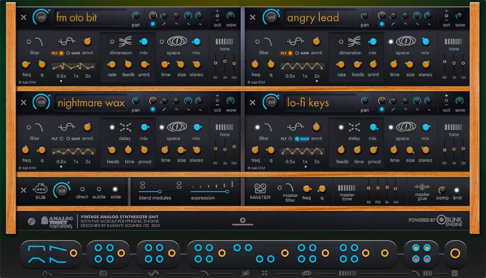 Karanyi Sounds Analog Nightmares - UI (Back)