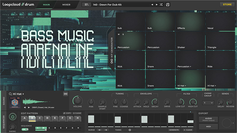 Bass Music Adrenaline - Main UI 1