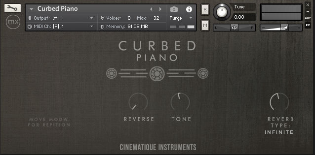 Charakter Piano Collection Curbed Piano UI