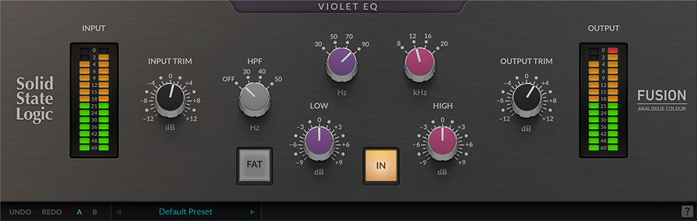 SSL Fusion Violet EQ - UI