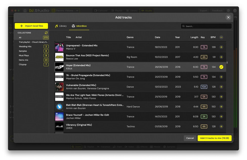 DJ.STUDIO - Add Tracks