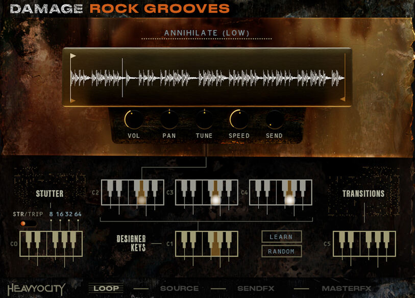 Heavyocity Damage Rock Grooves - UI 2