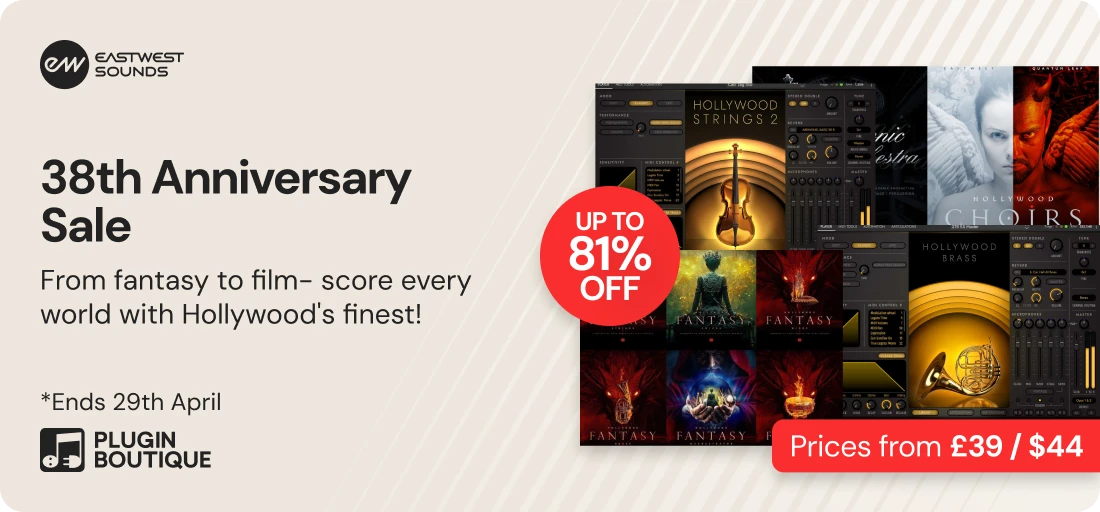 EastWest Sounds 38th Anniversary Sale