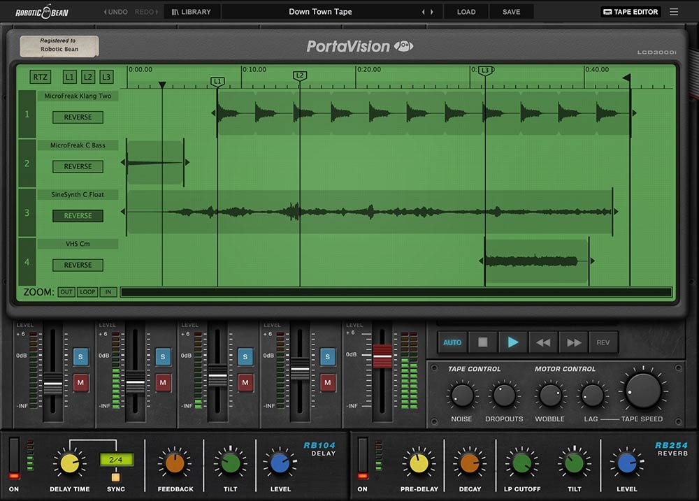 Robotic Bean Portatron - Tape Editor GUI