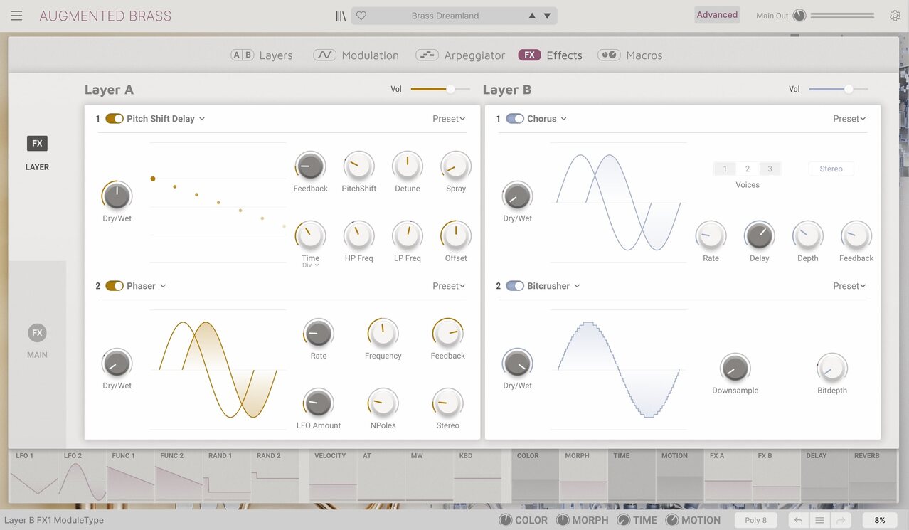Arturia Augmented Brass - Effects
