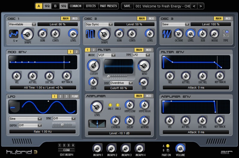 The ' Fresh Energy ' Soundset Image (Note: Hybrid 3 Not Included with this Expansion Pack)