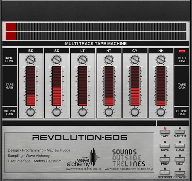 Revolution-606 Tape Machine Page