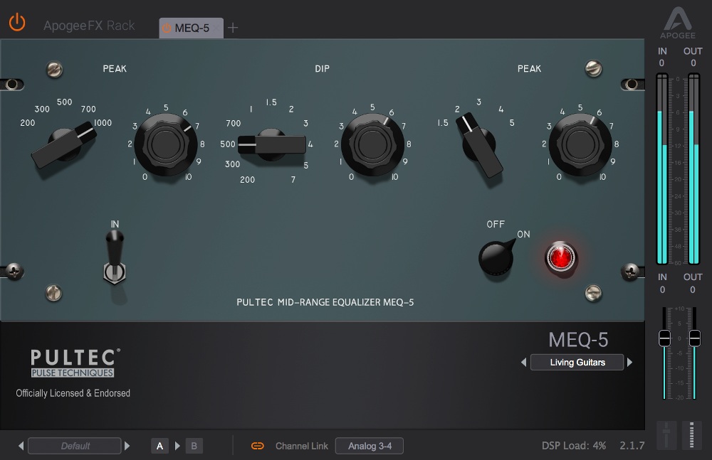 Apogee Pultec MEQ-5 - Dark Theme