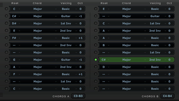 InstaChord - Chord A/Chord B Sections