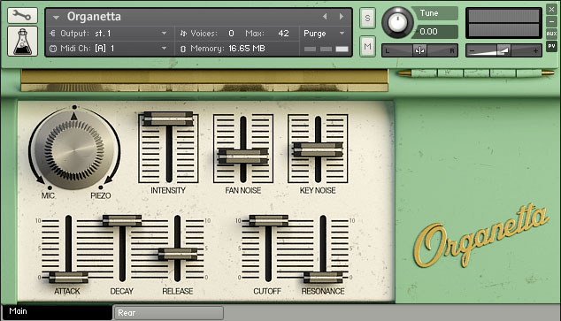 Organetta User Interface