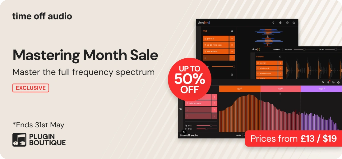 time off audio Mastering Month Sale (Exclusive)