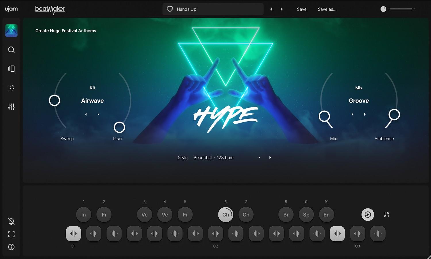 UJAM Beatmaker HYPE - User Interface