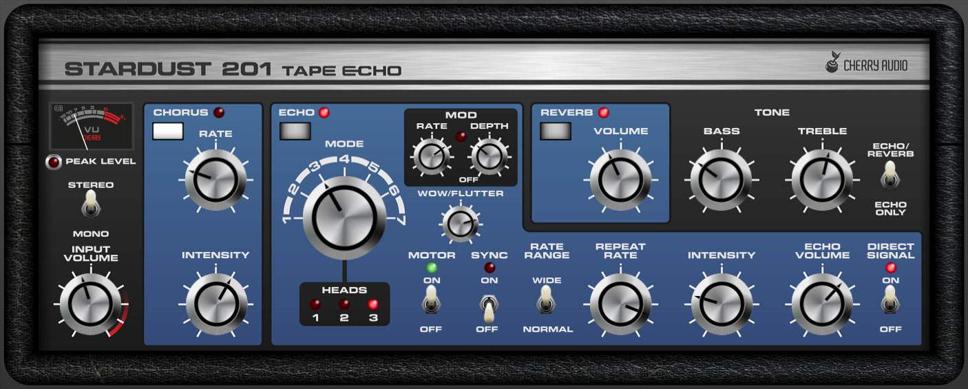 Cherry Audio Stardust 201 Tape Echo - GUI Blue