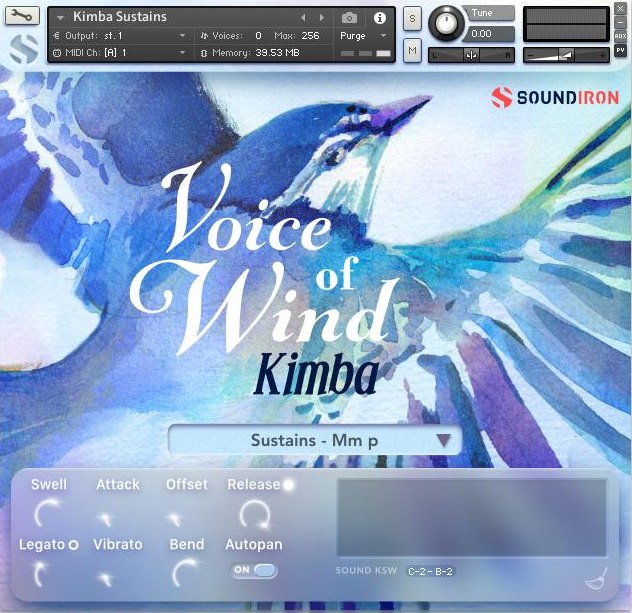 Soundiron Voice of Wind: Kimba - User Interface