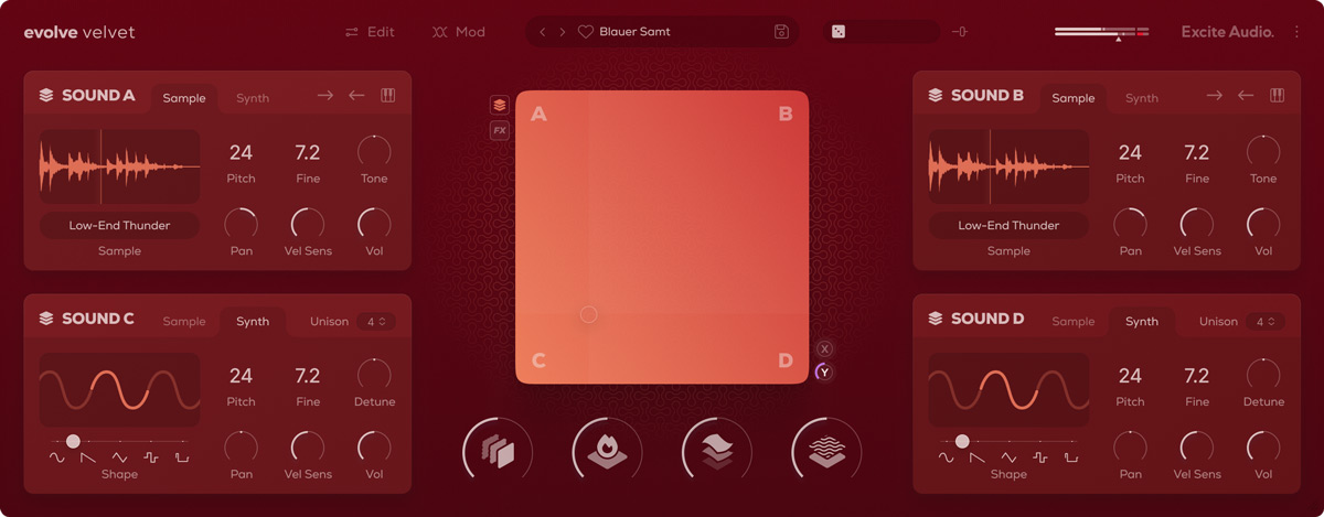 Excite Audio Evolve Velvet - Main Page