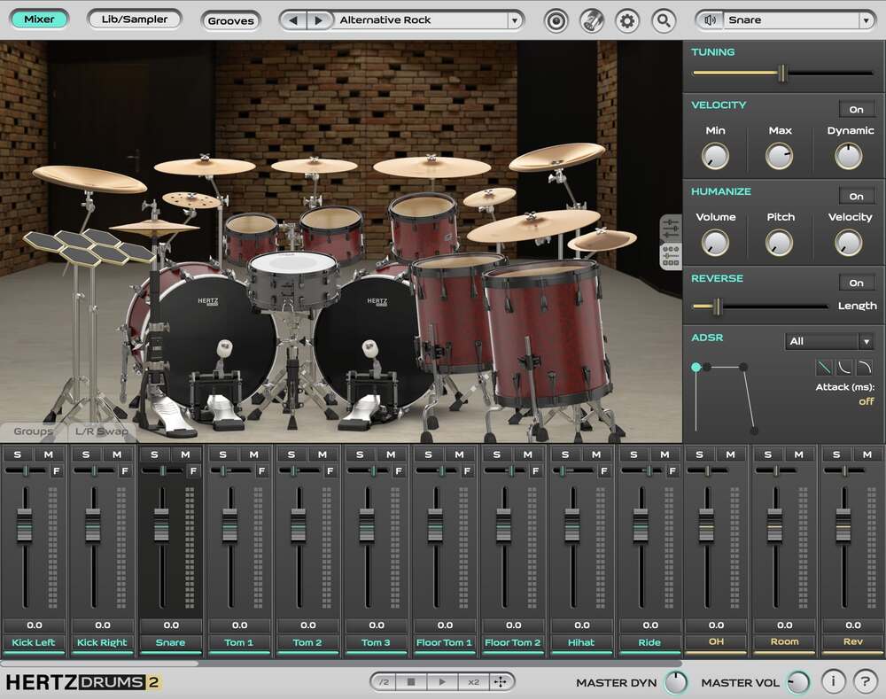 Hertz Drums 2 Red Pack - GUI 3