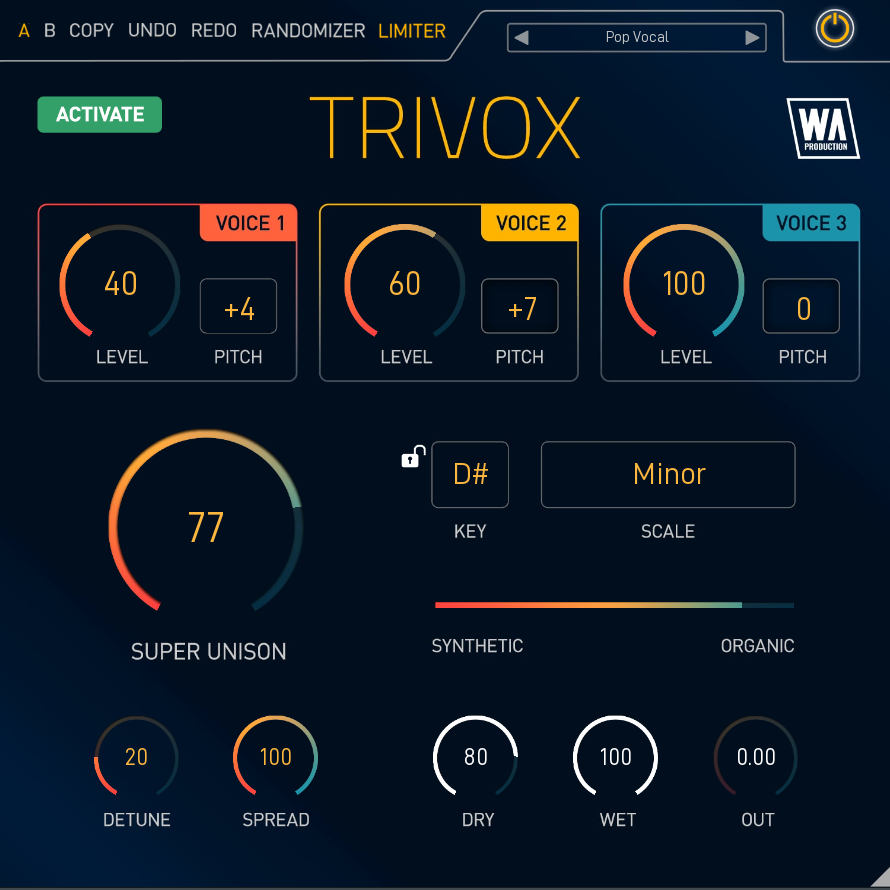 W. A. Production TriVox - GUI