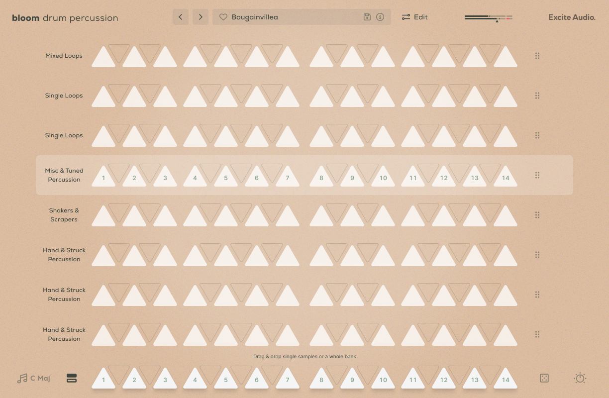 Bloom Drum Percussion - Banks Page