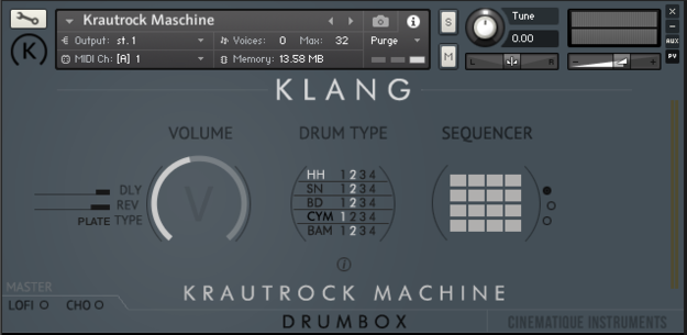 DRUMBOX: Krautrock Machine interface