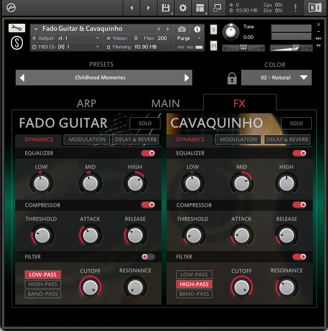 Sonuscore Origins Vol.8: Fado & Cavaquinho - FX Dynamics GUI