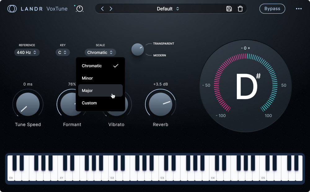 LANDR VoxTune - UI 4