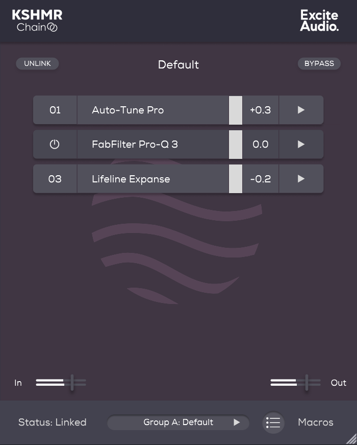 Excite Audio KSHMR Chain - Follower Main UI