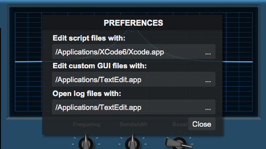 Blue Cat's Plug'n Script 3.0 Export User Interface