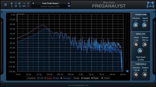 Blue Cat’s FreqAnalyst interface