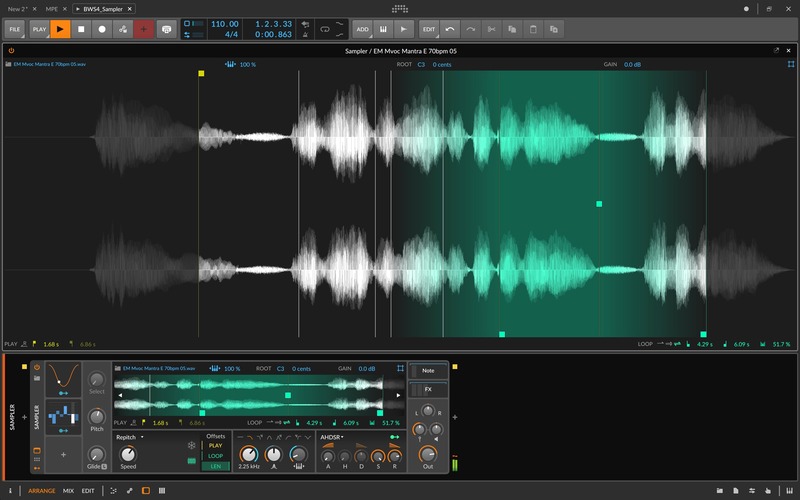 Bitwig Studio Producer 6 - Sampler